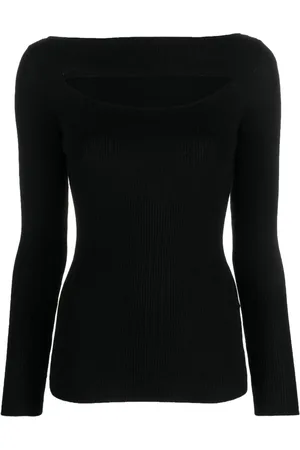 P.A.R.O.S.H. Gerippter Pullover mit Cut-Outs