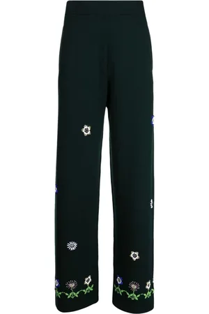 BODE Hose mit Blumenstickerei