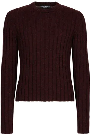 Dolce & Gabbana Gerippter Pullover mit Logo-Patch