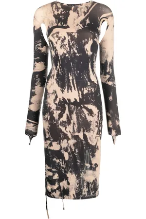 ANDREADAMO Midikleid mit Malerei-Print
