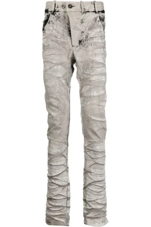 11 BY BORIS BIDJAN SABERI Skinny-Jeans mit Raffungen