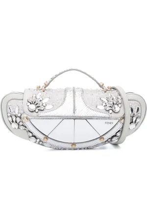 Fendi Strassverzierte Clutch