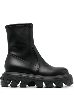 Casadei Klobige Ledersohle aus Gummi