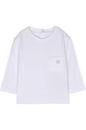 DOUUOD KIDS Langarmshirt mit Logo-Print