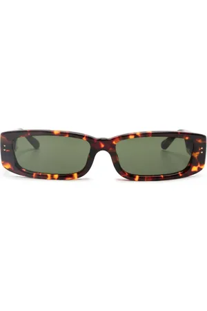 Linda Farrow Eckige Sonnenbrille in Schildpattoptik