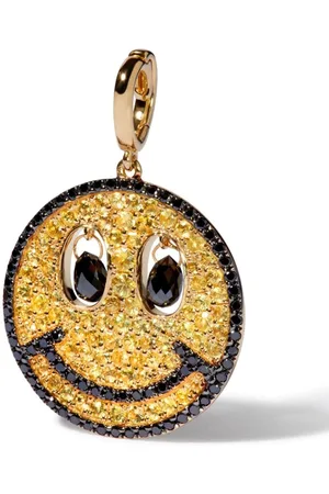 ANNOUSHKA 18kt Gelbgoldanhänger mit Saphir und Diamanten