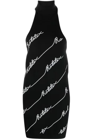 ROTATE Neckholder-Kleid mit Logo