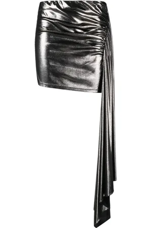 BLUMARINE Drapierter Minirock mit Lame-Effekt