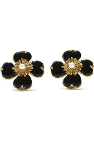 Goossens Ohrclips mit Blumen-Motiv