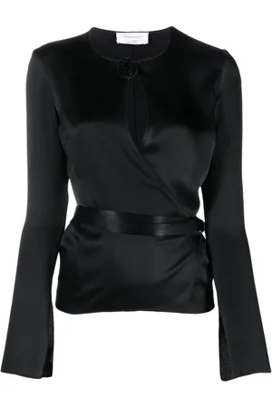 BLUMARINE Bluse mit Blumenapplikation