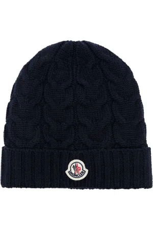 Moncler Beanie mit Zopfmuster