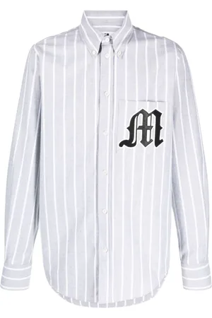 Msgm Gestreiftes Hemd mit Logo