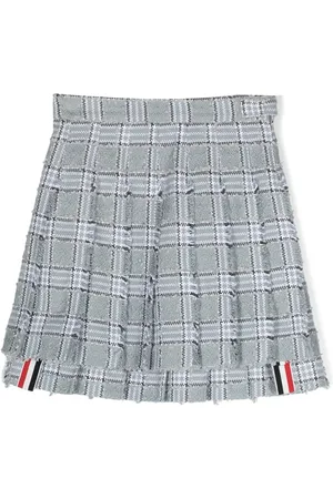Thom Browne Tweed-Rock mit Falten