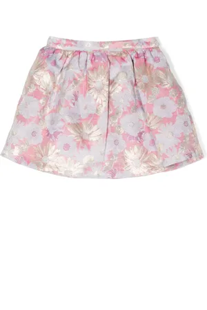 HUCKLEBONES LONDON Faltenrock mit Blumen-Print