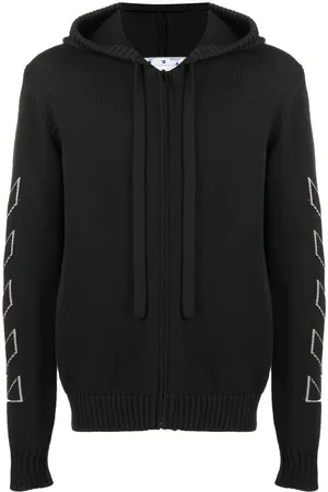 OFF-WHITE Gestrickte Diag Outline Kapuzenjacke