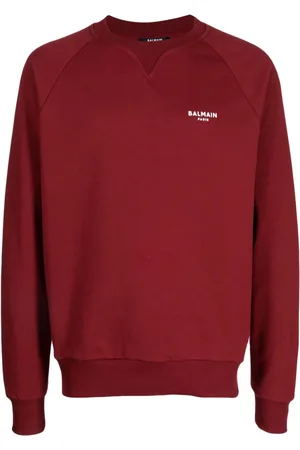 Balmain Sweatshirt mit beflocktem Logo