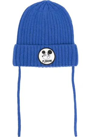 Mini Rodini Gerippte Beanie mit Logo-Patch