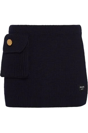 Prada Gerippter Minirock