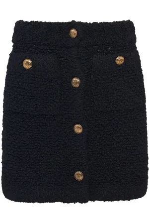 Prada Bouclé-Minirock mit Knöpfen