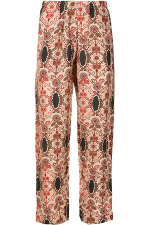 AMIR SLAMA Straight-Leg-Hose mit Print