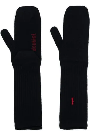 DOUBLET Gerippte Handschuhe mit Logo