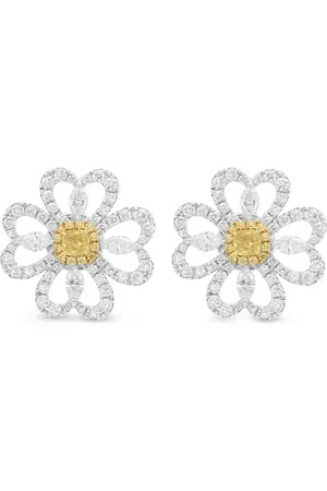 HYT Jewelry 18kt Weiß- und Gelbgoldohrstecker mit Diamanten