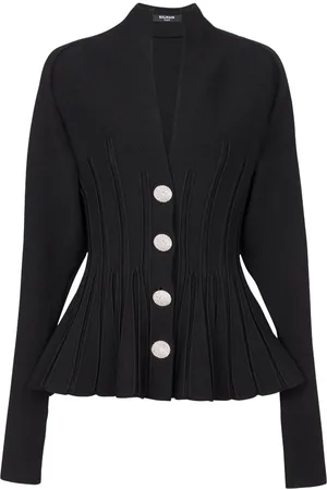 Balmain Cardigan mit gerippten Details