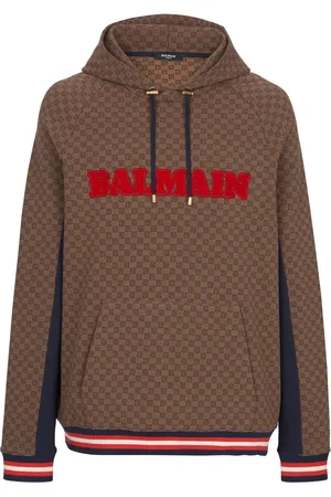 Balmain Hoodie aus Monogramm-Jacquard