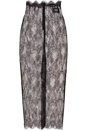Dolce & Gabbana Semi-transparenter Midirock