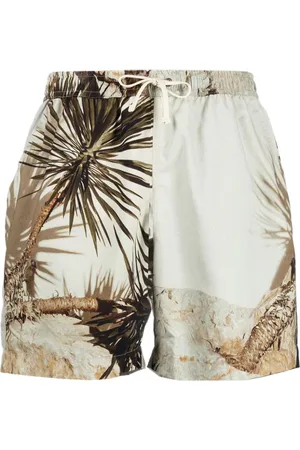BLUE SKY INN Badeshorts mit Palmen-Print