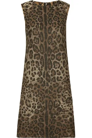 Dolce & Gabbana Midikleid mit Leopardenmuster