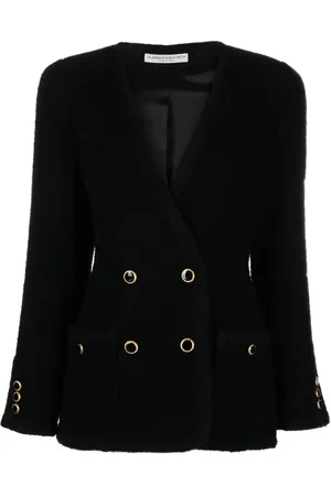 Alessandra Rich Doppelreihiger Tweed-Blazer