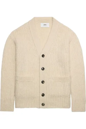 Ami Gerippter Cardigan mit V-Ausschnitt