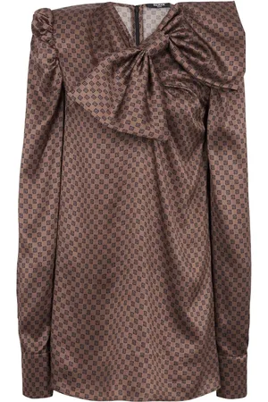 Balmain Kleid mit Monogramm-Print