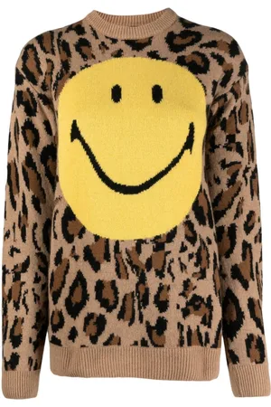 JOSHUA SANDERS Pullover mit Smiley-Gesicht
