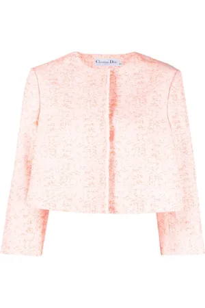 Dior 2010 kragenlose Bouclé-Jacke