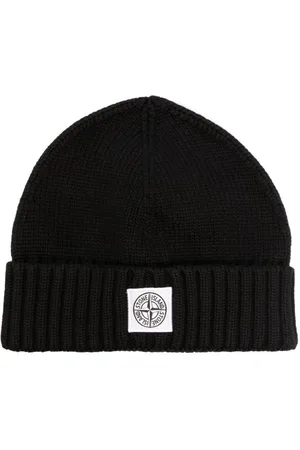 Stone Island Beanie mit Logo-Patch