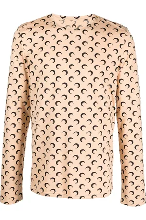 Marine Serre Langarmshirt mit Sichelmond-Print