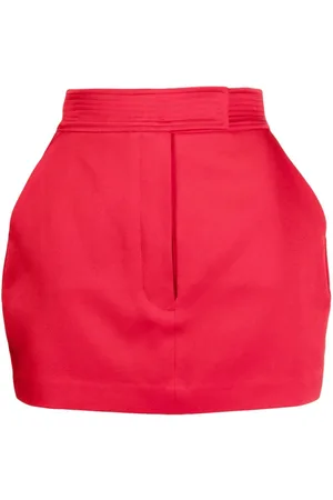 ALEX PERRY High-Waist-Rock in Satinoptik