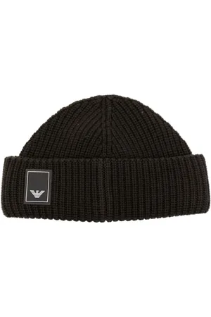 Emporio Armani Beanie mit Logo-Patch