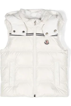 Moncler Gefütterte Weste mit Logo-Patch