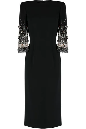 Jenny Packham Verziertes Bergman Midikleid