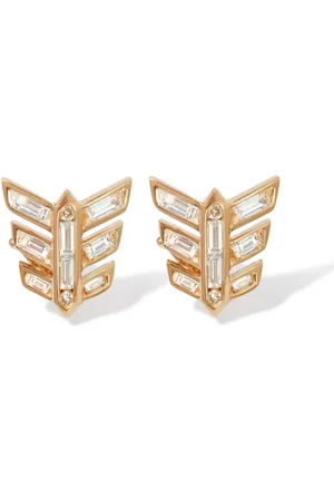 ANNOUSHKA 18kt Gelbgoldohrstecker mit Diamanten