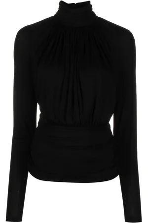 Saint Laurent Top mit Stehkragen