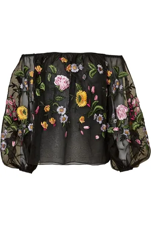 Carolina Herrera Seidenbluse mit Blumen-Print