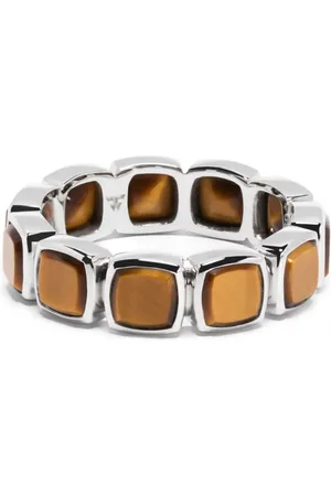 TOM WOOD Ring aus Sterlingsilber mit Tigerauge