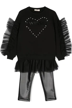 Twin-Set Set aus gerüschtem Sweatshirt und Leggings