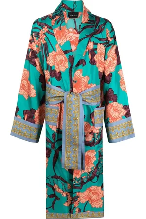 VERSACE Mantel aus Seide mit grafischem Print