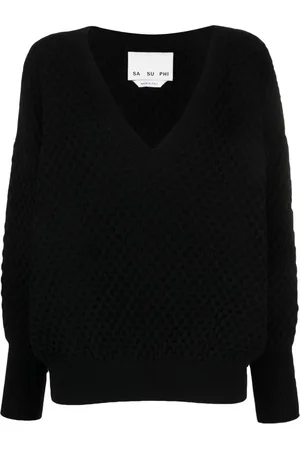 Sa Su Phi Kaschmirpullover mit V-Ausschnitt