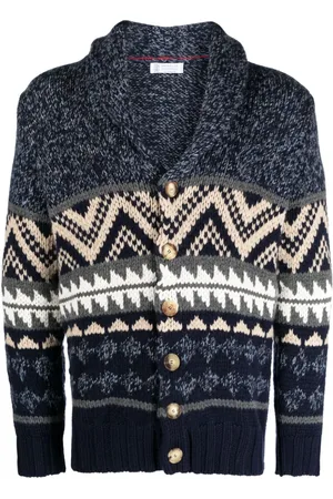 Brunello Cucinelli Gemusterter Cardigan aus Kaschmir
